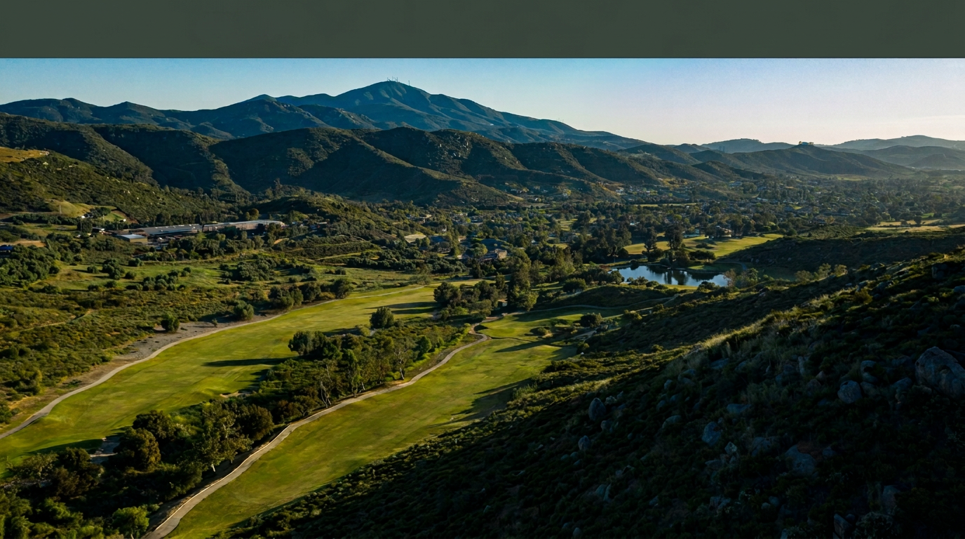 Steele Canyon Golf Club at golden hour